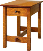 Wooden side table with a drawer.