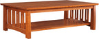 Stickley Highlands Cocktail table with a shelf. In cherry wood or oak. 
