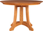 Stickley Highlands round dining table on a white background