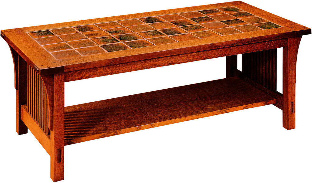 Stickley Mission Tile Top Coffee Table