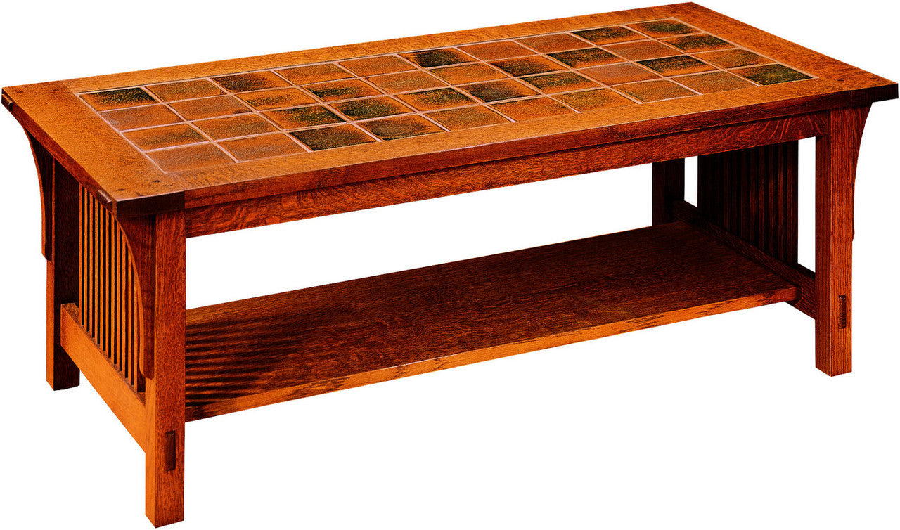 Stickley Mission Tile Top Coffee Table