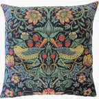Strawberry Pickers Out William Morris Style Tapestry Pillow