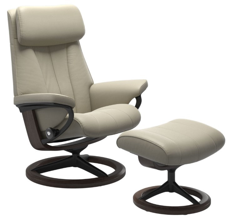 Stressless Paul Signature Base Recliner with Ottoman
