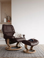 Stressless Reno Classic Chair and Ottoman