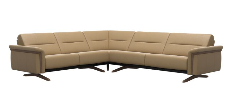 Stressless Stella Sectional C2-2.5 with Wood Arms and Legs - Balance adapt