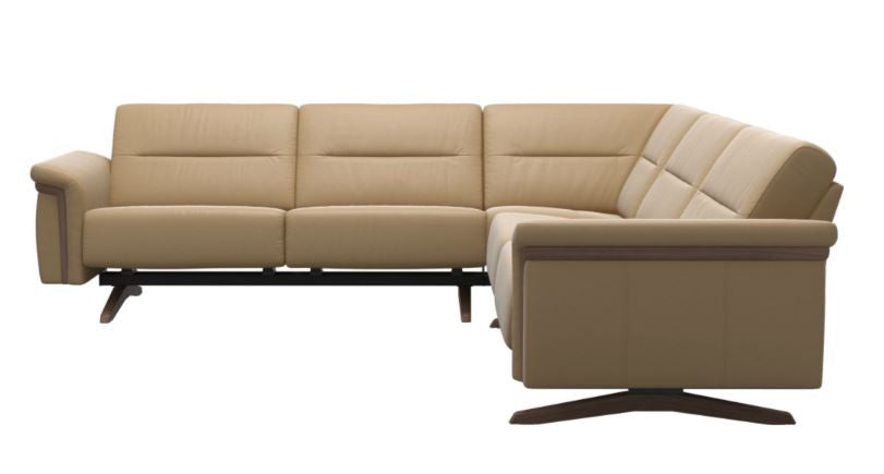 Stressless Stella Sectional C2-2.5 with Wood Arms and Legs - Balance adapt