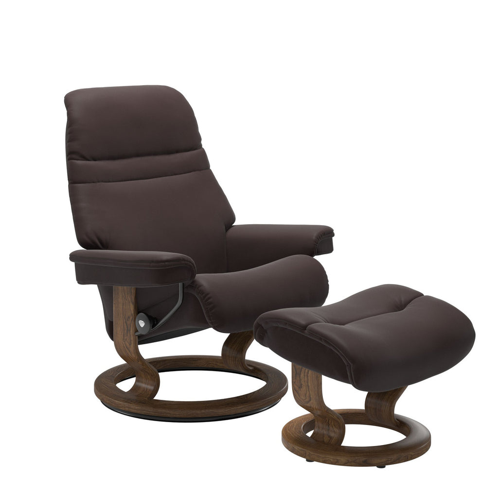 Stressless Sunrise Classic Chair and Ottoman