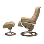 Stressless Sunrise Signature Base Chair and Ottoman