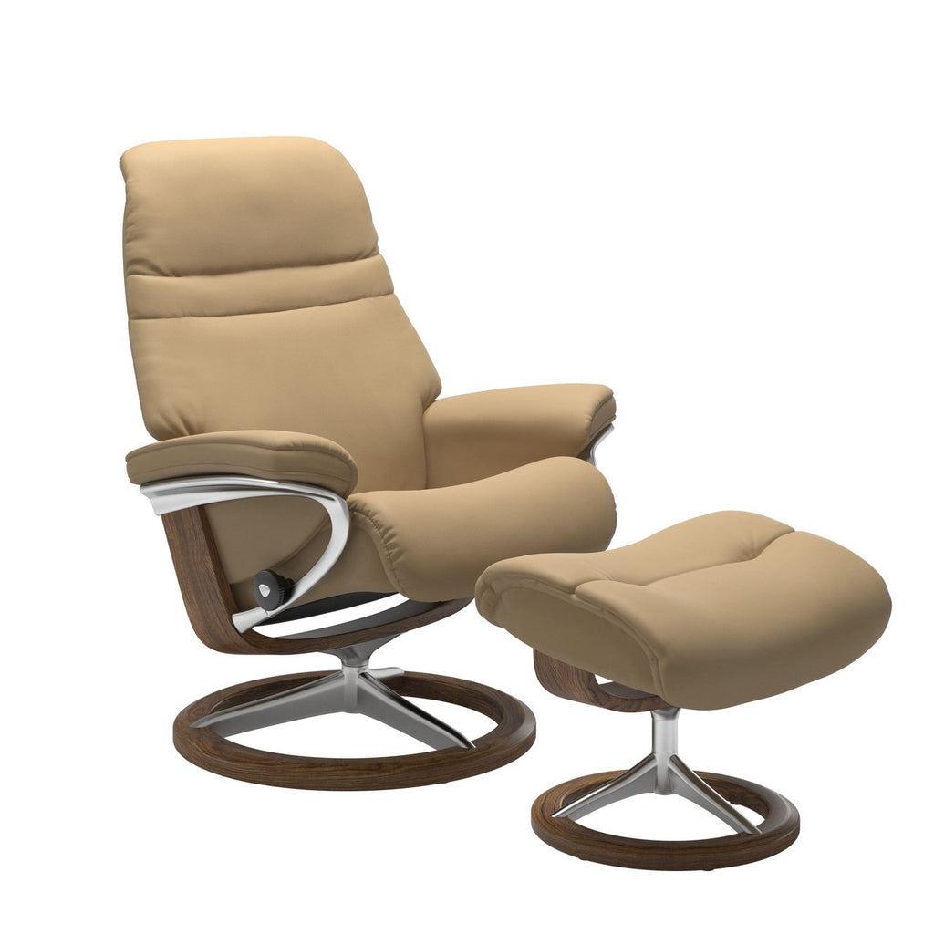 Stressless Sunrise Signature Base Chair and Ottoman