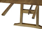 Wooden dining table with a white background