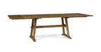 Wooden dining table on a white background
