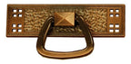 Bronze door knocker with decorative background