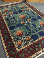 McMurdoch Hand Knotted Wool Area Rug PC-38B – Closeup Flat Shot