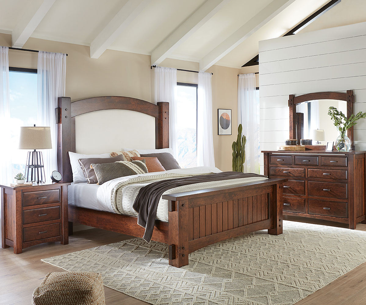 Timbra Bed with Fabric Headboard