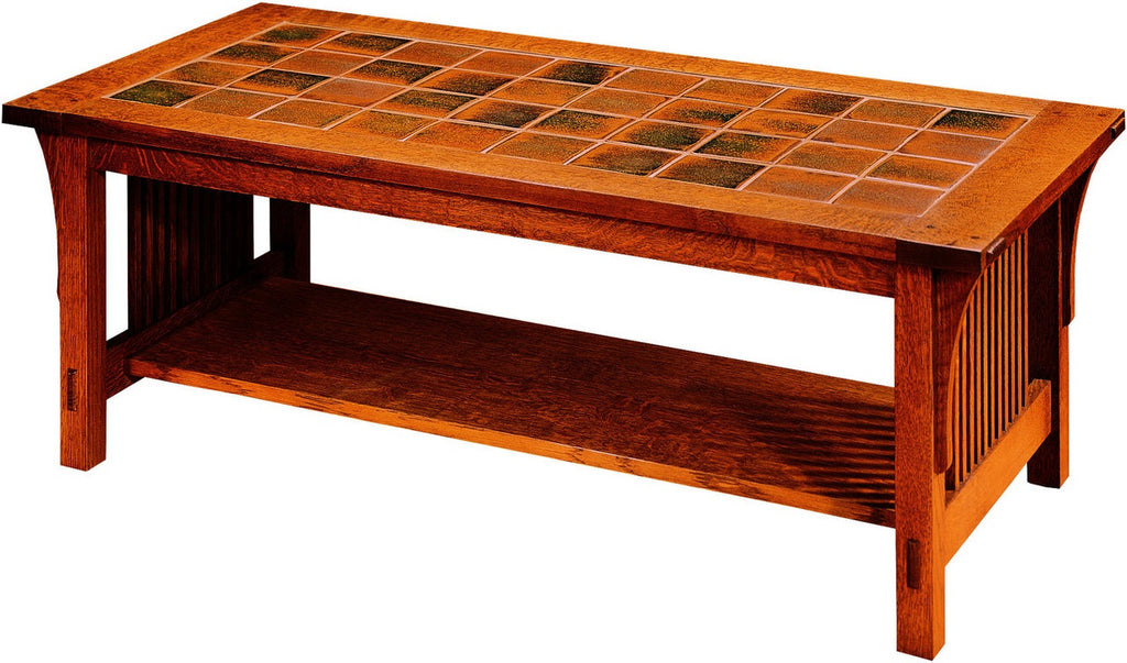 Stickley Mission Tile Top Coffee Table