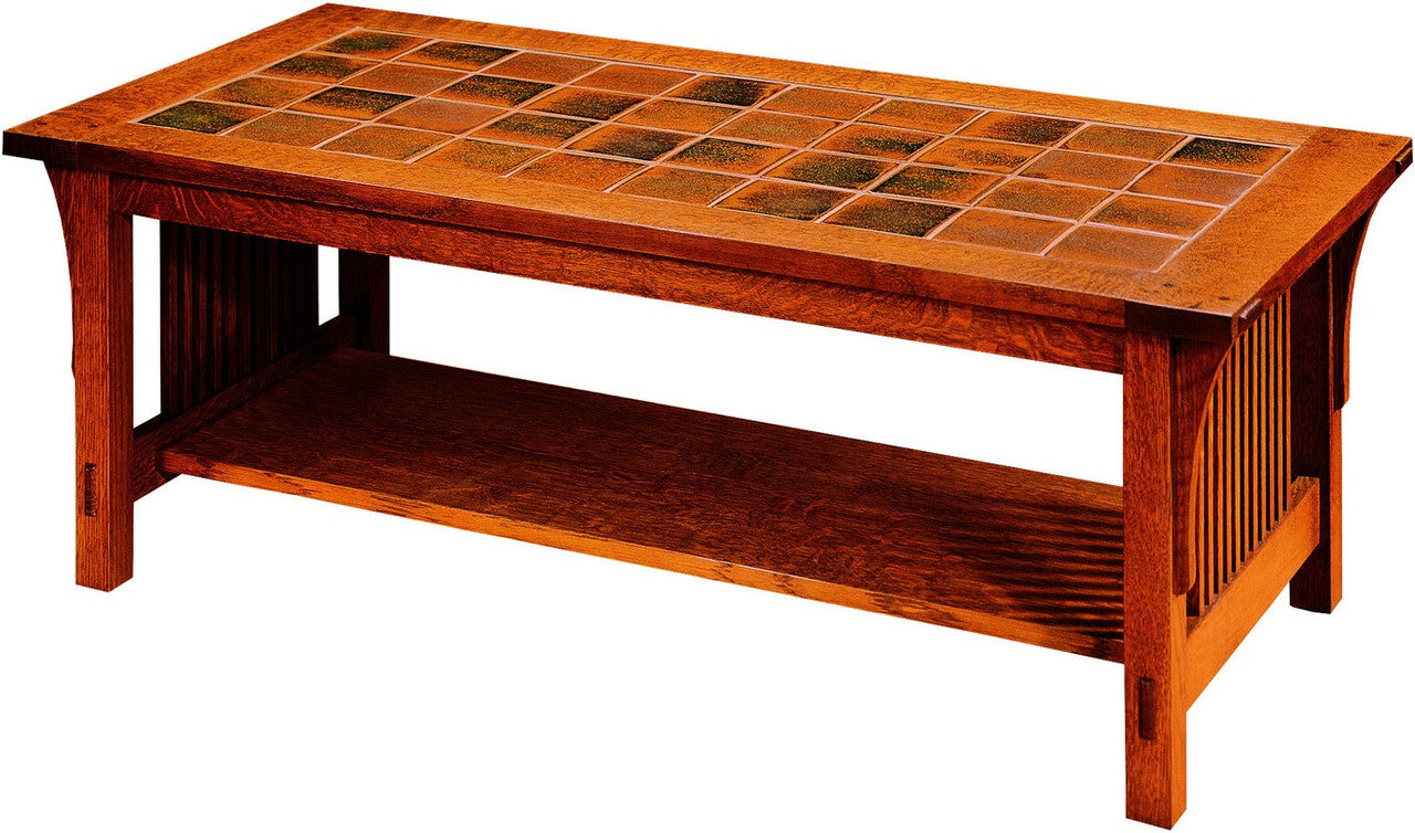 Stickley Mission Tile Top Coffee Table