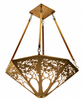 James Mattson copper tree design chandelier
