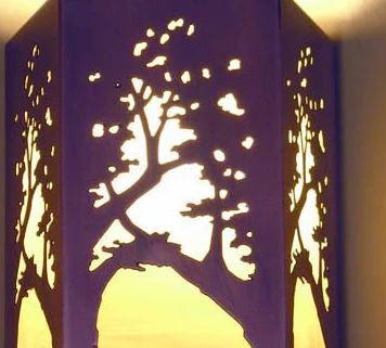 Rectangular Sconce - Tree Design by James Mattson