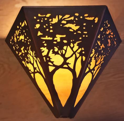 Triangular Sconce - Tree Design by James Mattson
