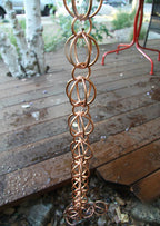 Triple Loops Copper Link Rain Chain