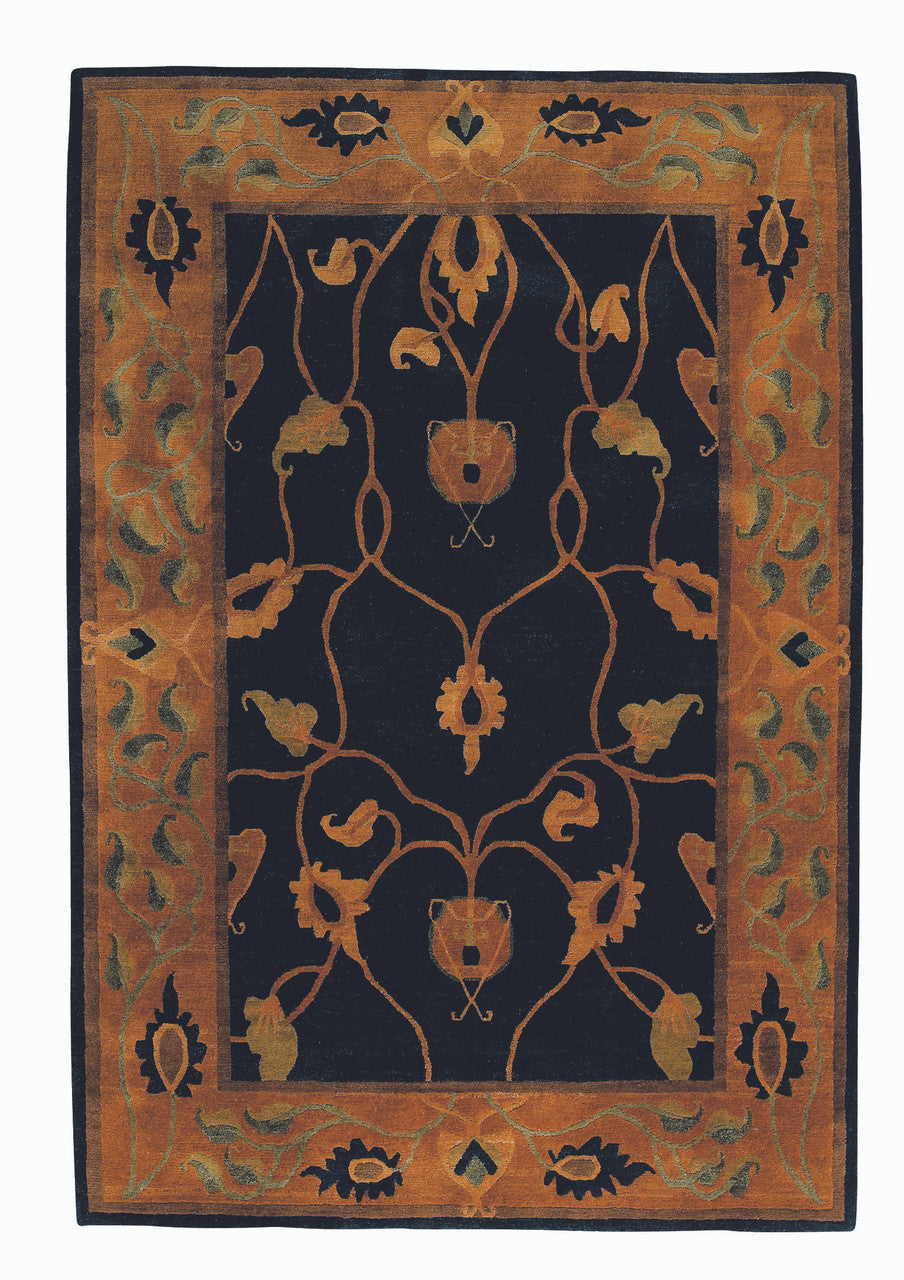 Craftsman Vineyard Black Rug