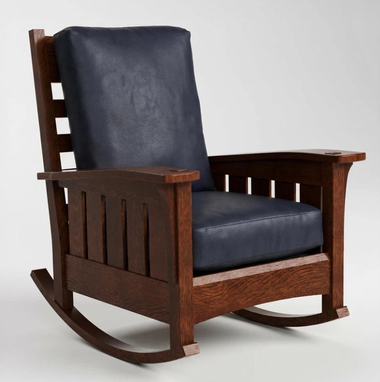 Bow Arm Rocker with Loose Cushion by Stickley - Promo