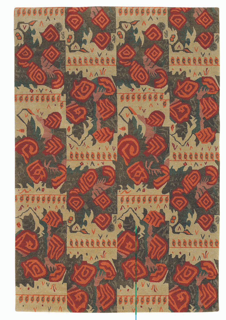 Craftsman Wild Irish Rose Green Rug