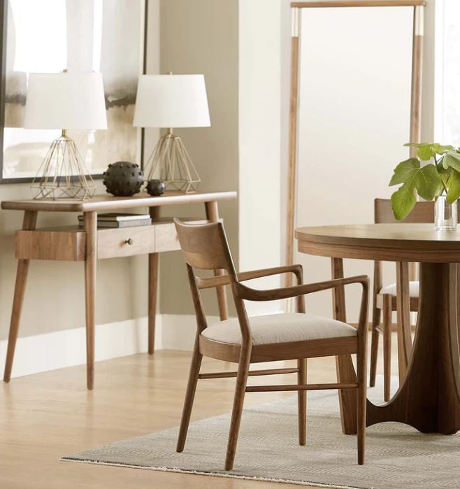 Stickley Walnut Grove Arm Fabric Chair - In Stock