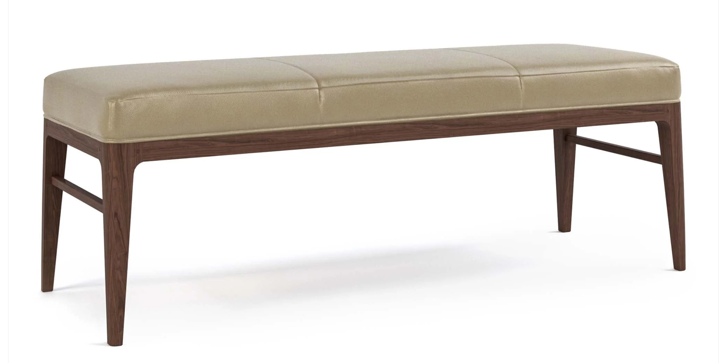Walnut Grove Bench with leather
