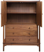 Walnut Grove Gentleman's Chest by Stickley opened