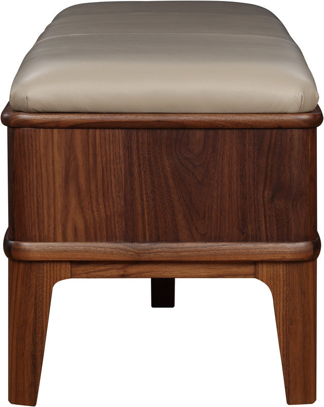 Walnut Grove Leather Bench by Stickley - In Stock
