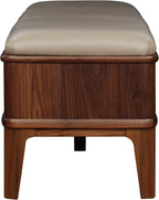 Walnut Grove Leather Bench by Stickley - In Stock
