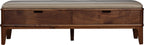 Stickley Walnut Grove Bench in leather