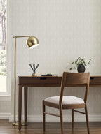 Stickley Walnut Grove Side Chair at a desk in fabric. 