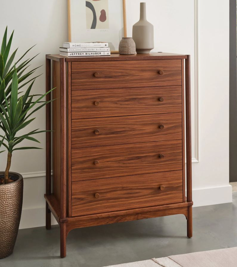 Walnut Grove Five-Drawer Tall Chest