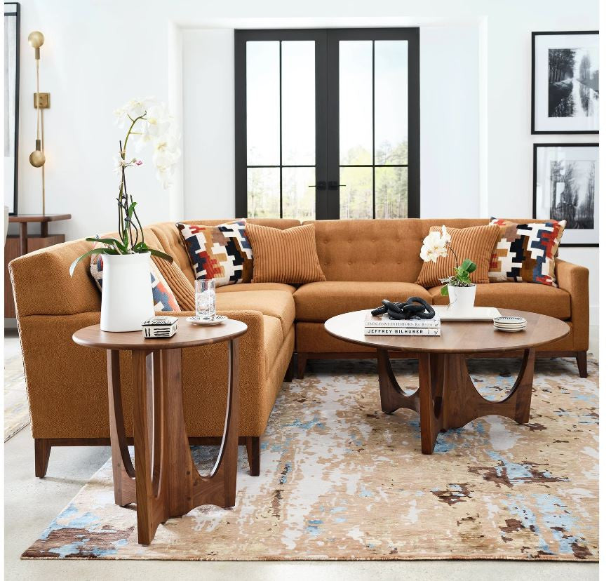 Walnut Grove Tufted-Back Corner Sectional by Stickley

