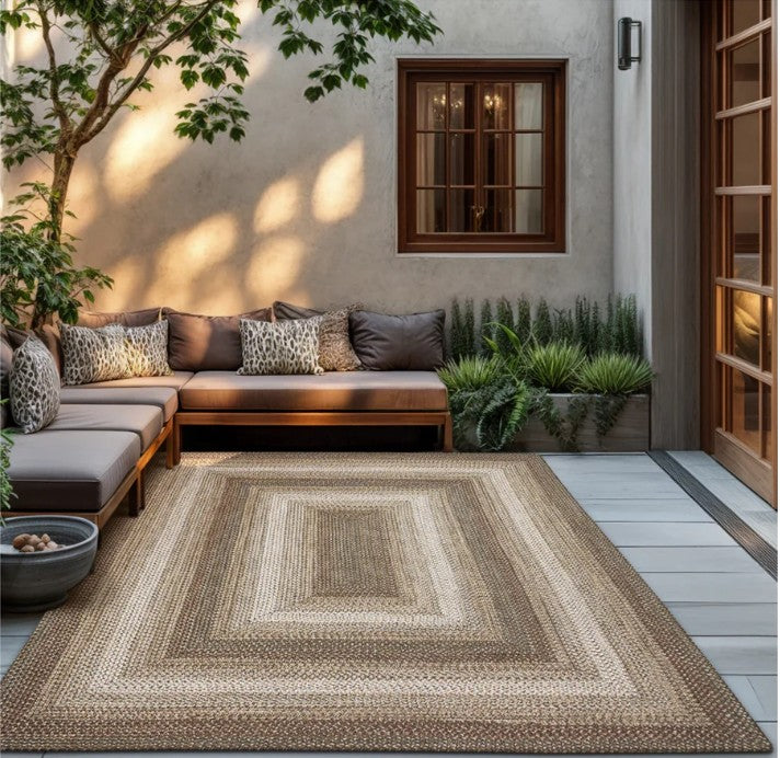 Wildwood Brown Braided Outdoor Rug