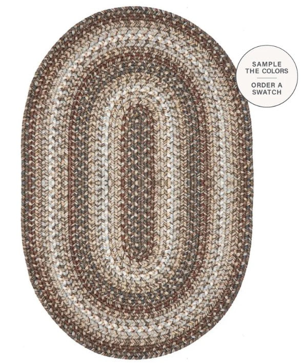 Wildwood Brown Braided Outdoor Rug
