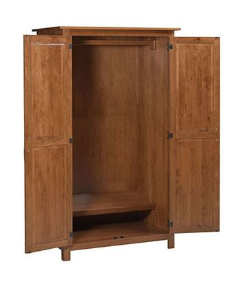 Williamsport Wardrobe w/ Rod & Shoe Shelf