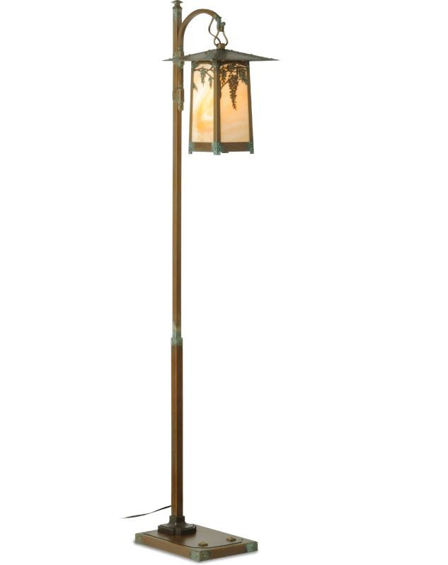 Cobblestone Wisteria Hook Arm Floor Lamp 633-701-WT