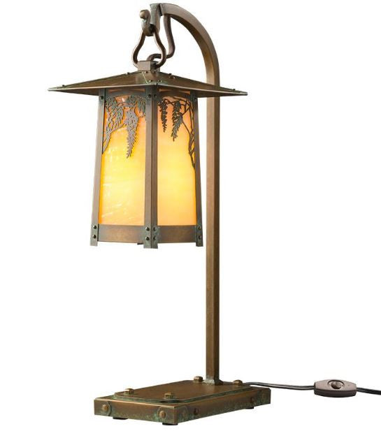Cobblestone Wisteria Hook Arm Table Lamp