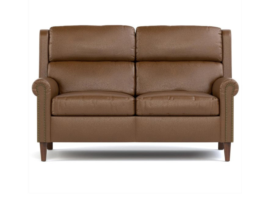 Woodlands Small Roll Arm Loveseat with Nails by Stickley - Promo