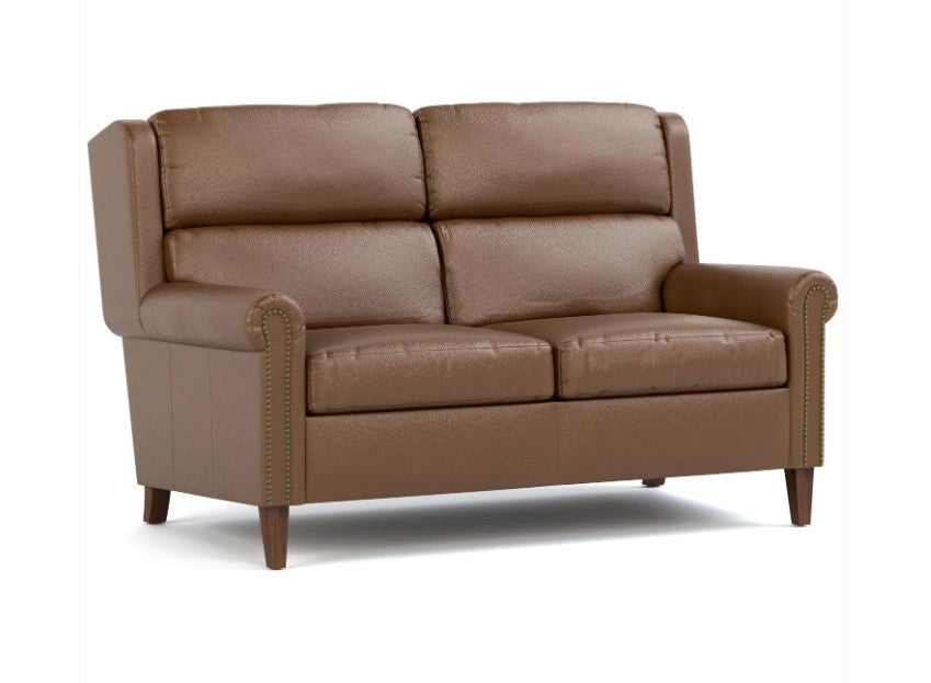 Woodlands Small Roll Arm Loveseat with Nails by Stickley - Promo