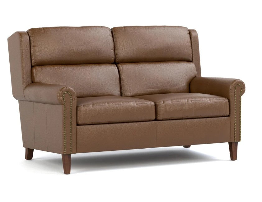 Woodlands Small Roll Arm Loveseat with Nails by Stickley - Promo