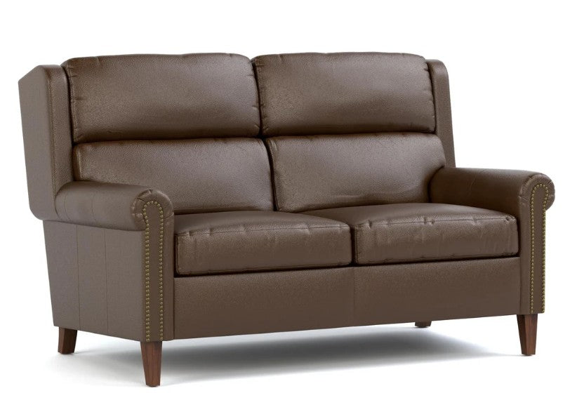 Woodlands Small Roll Arm Loveseat with Nails by Stickley - Promo