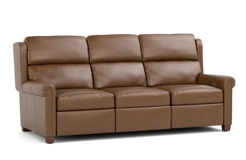 Woodlands Small Roll Arm Motion Sofa with nails by Stickley - Promo