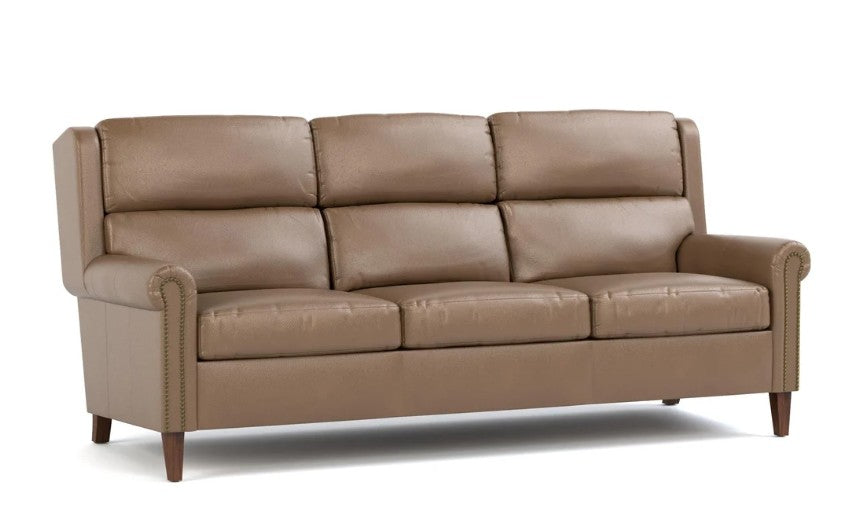 Woodlands Small Roll Arm Sofa with Nails by Stickley - Promo