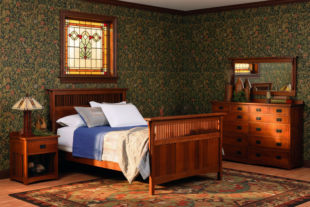 American Grand Mission – Arts & Crafts Wallpaper & Stained Glass