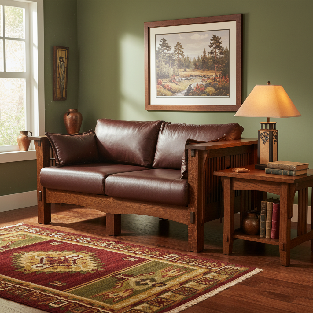 American Mission Spindle Loveseat Lifestyle
