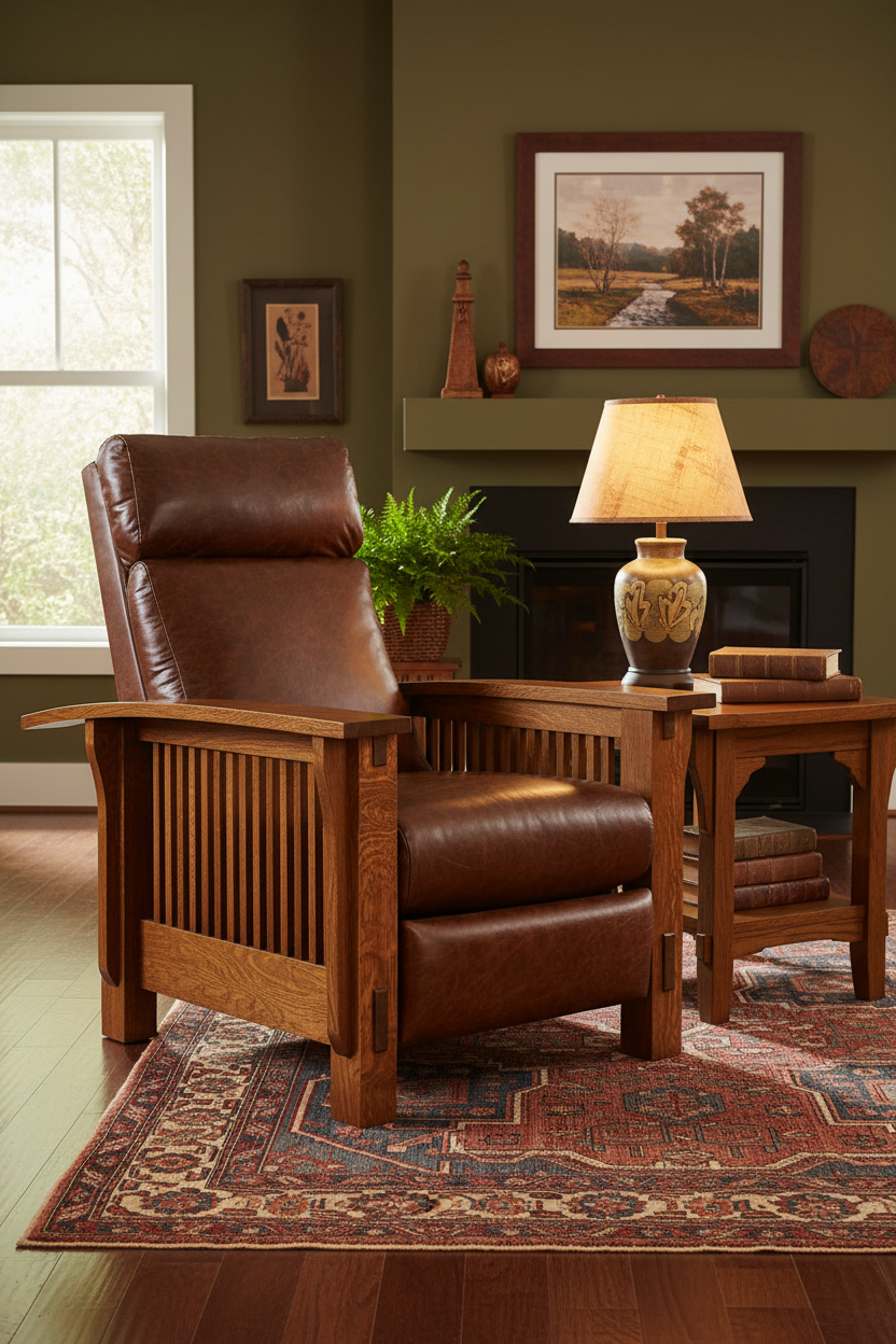 American Mission Spindle Morris Recliner Lifestyle